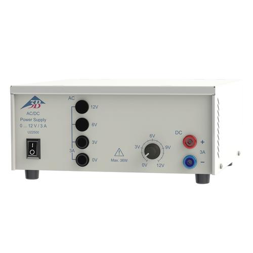 AC/DC Power Supply,
0 &ndash; 12 V, 3 A&nbsp;, 1021091 [U22500-230], Power Supplies