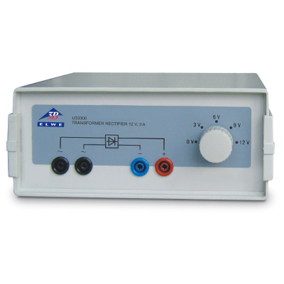 Transformador con rectificador 3/ 6/ 9/ 12 V, 3 A (230 V, 50/60 Hz), 1003316 [U33300-230], Power supplies up to 25 V AC and 60 V DC