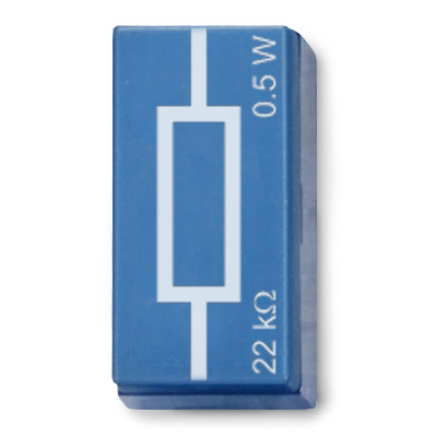 Resistor 22 kOhm, 0,5 W, P2W19, 1012924 [U333032], Sistema de elementos de encaixe