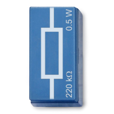 Resistor 220 kOhm, 0,5 W, P2W19, 1012929 [U333037], Sistema de elementos de encaixe
