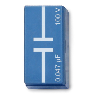 Condensateur 47 nF, 100 V, P2W19, 1012944 [U333052], Système d’éléments enfichables