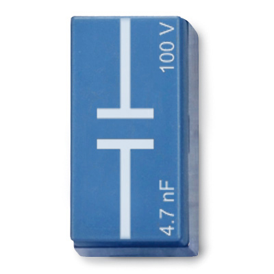 Condensateur 4,7 nF, 100 V, P2W19, 1012951 [U333059], Système d’éléments enfichables
