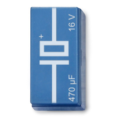 Condensador 470 µF, 16 V, P2W19, 1012960 [U333068], Sistema de elementos enchufables
