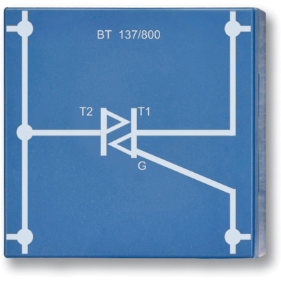 Triac BT 137/800, P4W50, 1012980 [U333088], Steckelemente-System