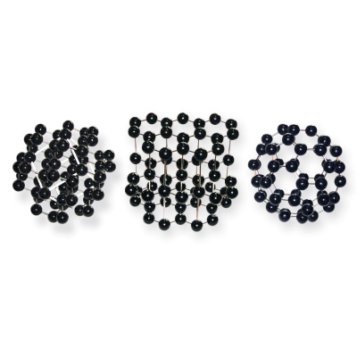 一组3种碳构造模型, 1012836 [U40030], 分子模型