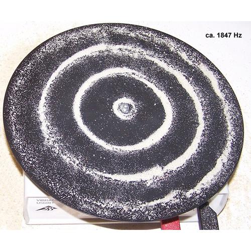 Chladni-Platte, rund -
zur Erzeugung von Klangfiguren nach Chladni acoustiquement, 1000705 [U56005], Mechanische Wellen