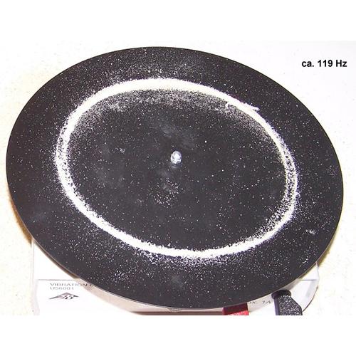 Chladni-Platte, rund -
zur Erzeugung von Klangfiguren nach Chladni acoustiquement, 1000705 [U56005], Schwingungen