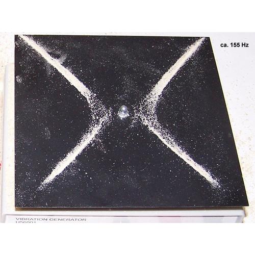 Chladni-Platte, quadratisch -
zur Erzeugung von Klangfiguren nach Chladni, 1000706 [U56006], Schwingungen