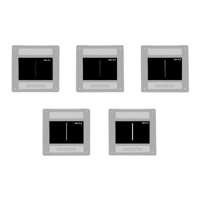 Fendas únicas, conjunto de 5, 1000846 [U8470790], Diafragmas, objetos de difração e filtros