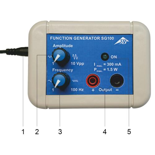 Générateur d’ondes sinusoidal SG100 (230 V, 50/60 Hz), 1021744 [U8557980-230], Power supplies up to 25 V AC and 60 V DC