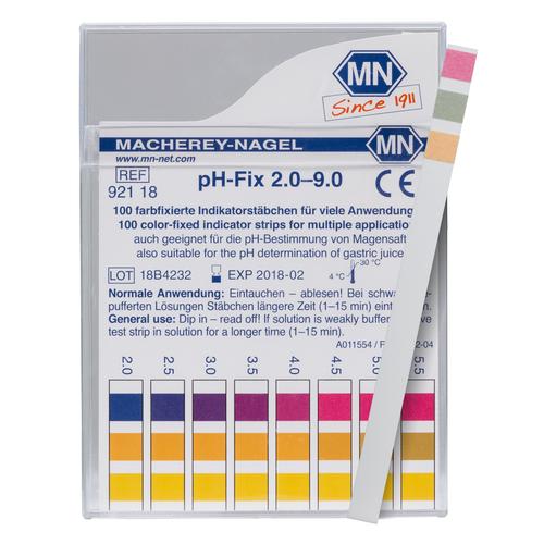 Bastoncini per test indicatori del pH, pH 2,0-9,0, 1021153 [W12705], Misurazione del pH