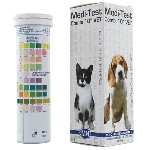 Urine test strips for animals MEDI-TEST Combi 10 VET, 1021145 [W12760], 动物病