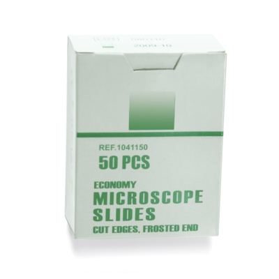 Portaobjetos, con bordes cortados en 90°, 1005083 [W16159], Cajas de diapositivas para microscopio