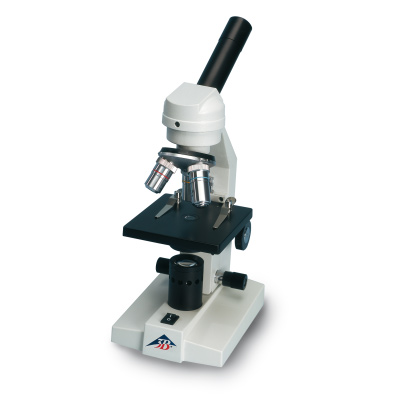 Microscopio didáctico monocular, Modelo 100, LED (230 V, 50/60 Hz), 1005406 [W30610-230], Microscopios monoculares compuestos