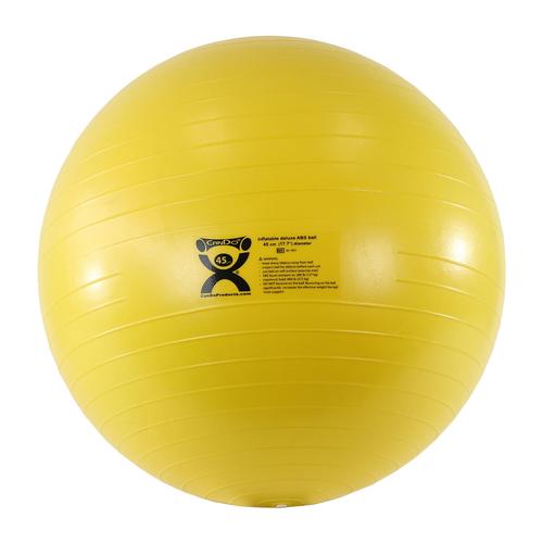 Cando Deluxe Anti-Burst Exercise Ball, Yellow 45cm, 1008998 [W40137], Gymnastics Balls - Exercise balls