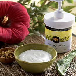 Lotus Touch Organic Naturals Massage Cream 16 oz, W42001C16, Massage Creams