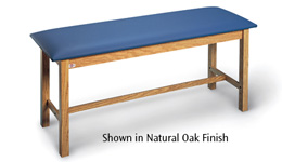 Hausmann Ind. Treatment Table with H-Brace, Natural Oak, W42701, Camillas para terapia