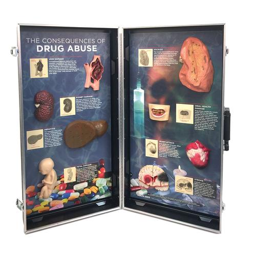A kábítószer használat következményei – 3 dimenziós bemutató tábla, 1005583 [W43054], Kábítószerekkel és alkoholfogyasztással kapcsolatos oktatás