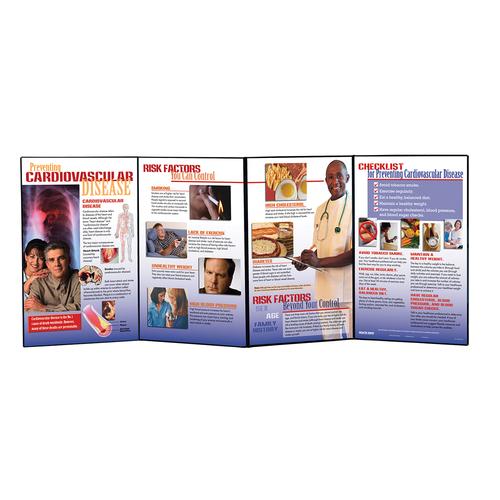 Exhibidor plegable sobre la prevenci&oacute;n de las enfermedades cardiovasculares, 1018305 [W43207], Educaci&oacute;n sobre salud y fitness cardiacos