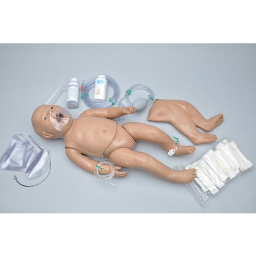 Susie Simon® - Newborn CPR and Trauma Care Simulator - with Code Blue Monitor plus with Intraosseous and Venous Access, 1014570 [W45137], ALS Newborn