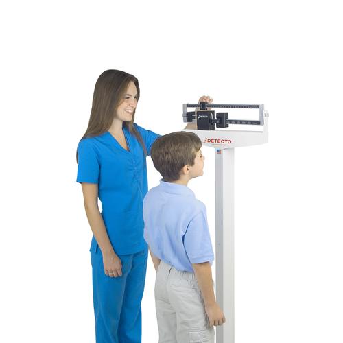 Detecto Dual Reading Eye-Level Physicians Scale w/ Height Rod, 1017447 [W46247], Balanzas Profesionales