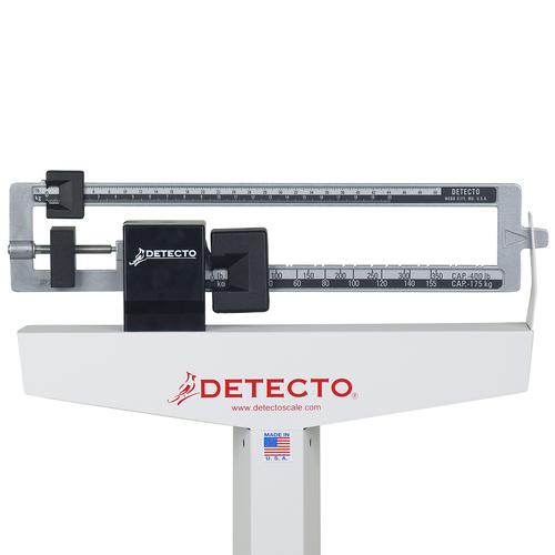 Detecto Dual Reading Eye-Level Physicians Scale w/ Height Rod, 1017447 [W46247], Professional Scales