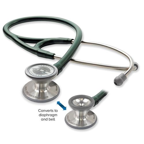 Adscope 601 - Convertible Cardiology Stethoscope - Dark Green, 1023917 [W51497DG], Stethoscopes and Otoscopes