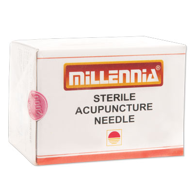 Millennia 5 Needle Pack, 400 pcs/box .20mm 36# 1.5", W53141IH, Agujas de Acupuntura