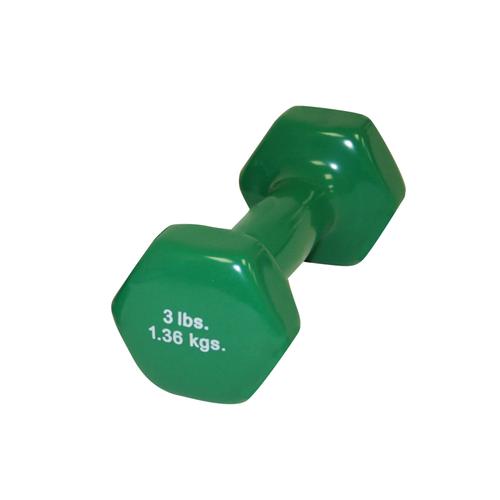 Cando Dumbbells - 3 lbs. Green, 1015473 [W53640], Dumbbells - Weights