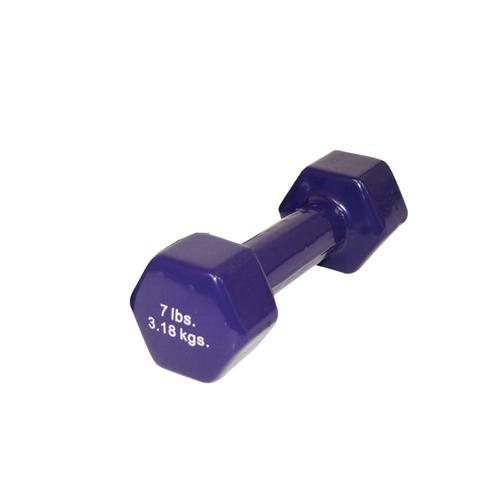 Cando Dumbbell - 7 lbs. Purple, 1015477 [W53644], Dumbbells - Weights