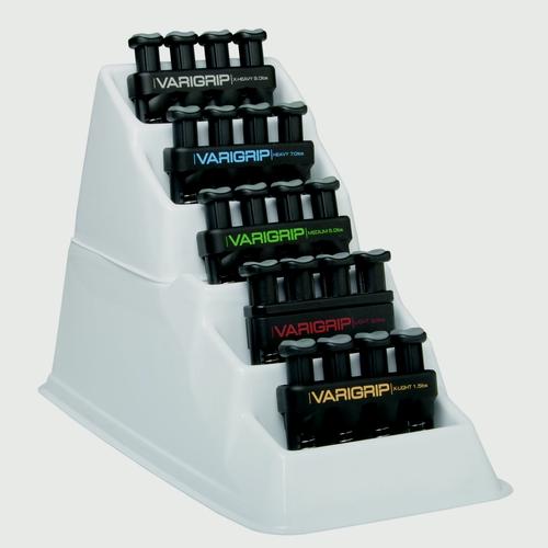 Poign&eacute;e de musculation CanDo&reg; VariGrip, kit de 5 avec support, 1015372 [W54576], Handtrainer
