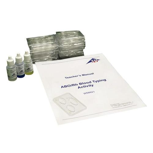 Tipagem sangu&iacute;nea AB0/Rh simulada, 1022412 [W56621], Kits de Anatomia e F&iacute;sica