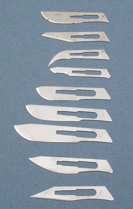 #10 Surgeon's blade, W57934, Disección: instrumentos