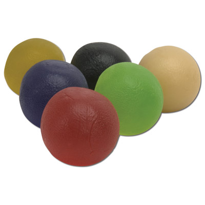 Balle d'exercice Cando® - ovale - jaune/super souple, 1009106 [W58502Y], Handtrainer