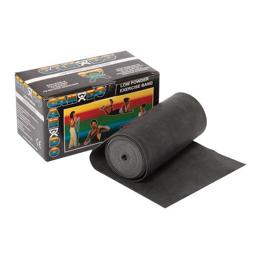 Cando Exercise Band - 6 yd. - black/X heavy - Low Powder | Alternative to dumbbells, 1009112 [W58509], Exercise Bands