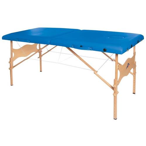 Lettino per massaggi in legno, modello base - azzurro, 1013724 [W60601B], sedie e lettini per i massaggi