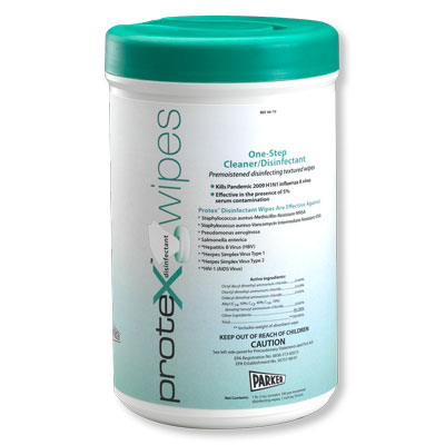 Protex Disinfectant Wipes, Canister, 7X9.5, 75 ct , W60697WL, Electrotherapy Accessories and Replacements