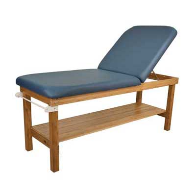 Oakworks Powerline Treatment Table w/ Shelf and Back Rest, 27" Wide,Ocean, W60749SHBR, Camillas para terapia