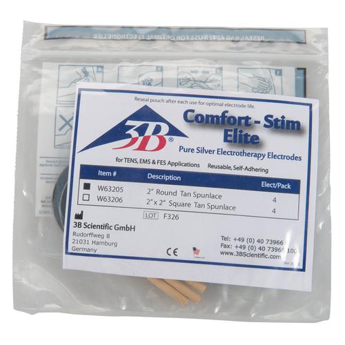 3B Comfort-Stim Elite Spunlace Electrodes, 2" Round, 1014151 [W63205], Replacements