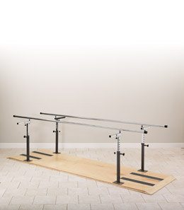 Platform Mounted Parallel Bars, 10 ft., W65021, Paralelas y barras de pared