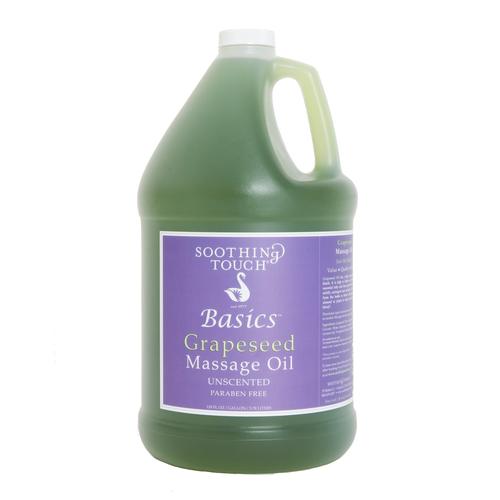 Soothing Touch Basics Grapeseed Oil, Gallon, W67352G, Aceites de masaje