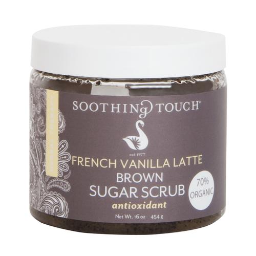 Soothing Touch Brown Sugar Scrub, French Vanilla Latte, 16oz, W67364FV16, Aromatherapy