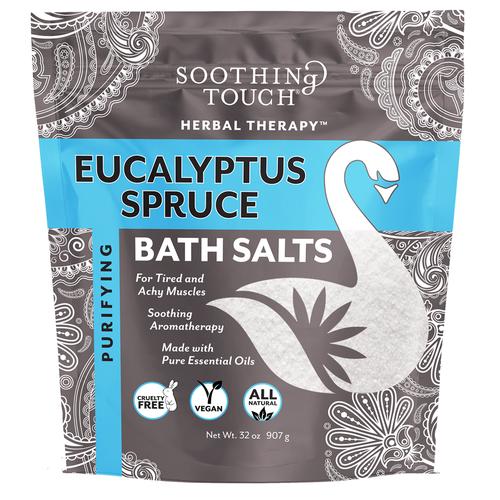 Soothing Touch Bath Salts, Eucalyptus Spruce, 32oz, W67369ES32, Aromatherapy