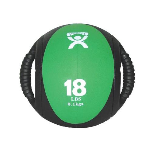 Cando Dual Hand Medicine Ball - 18lb - green | Alternative to dumbbells, 1015468 [W67563], Exercise Balls