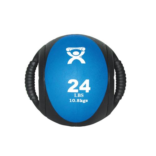 Medizinball aus Gummi mit Doppelgriff CanDo® - 10,9 kg - blau | Alternative zu Kurzhanteln, 1015469 [W67564], Gymnastikbälle