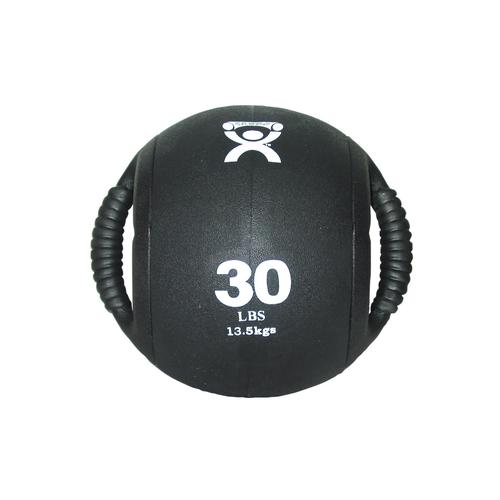Medizinball aus Gummi mit Doppelgriff CanDo® - 13,6 kg - schwarz | Alternative zu Kurzhanteln, 1015470 [W67565], Gymnastikbälle