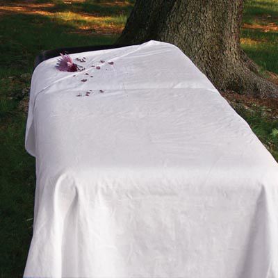 Poly/Cotton Flat Massage Sheet, White, W67954, Massage Sheets and Linens