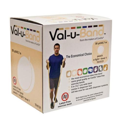 Val-u-Band, latex-free, peach 50 yard | Alternative to dumbbells, 1018010 [W72006], Exercise Bands
