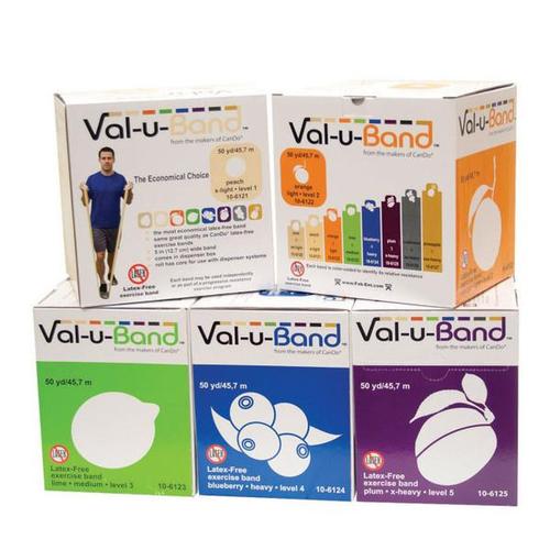 Val-u-Band, latex-free, 50 yd 5 pc set | Alternativa a las mancuernas, 1018015 [W72011], Bandas de entrenamiento