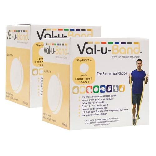 Val-u-Band, peach 2x50-yd - Twin-pak | Alternative to dumbbells, 1018037 [W72033], Exercise Bands